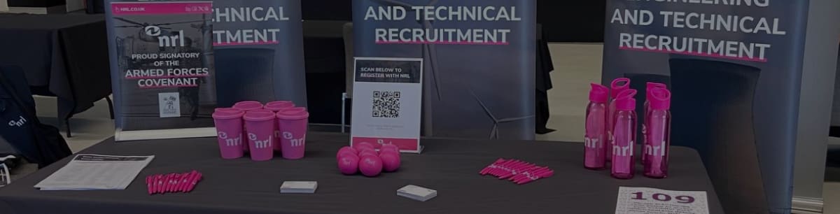 A picture of an NRL stand at one of the CTP events, all our pink merchandise on show